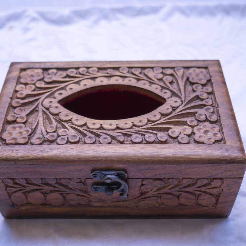 Wooden Tissue Box small
