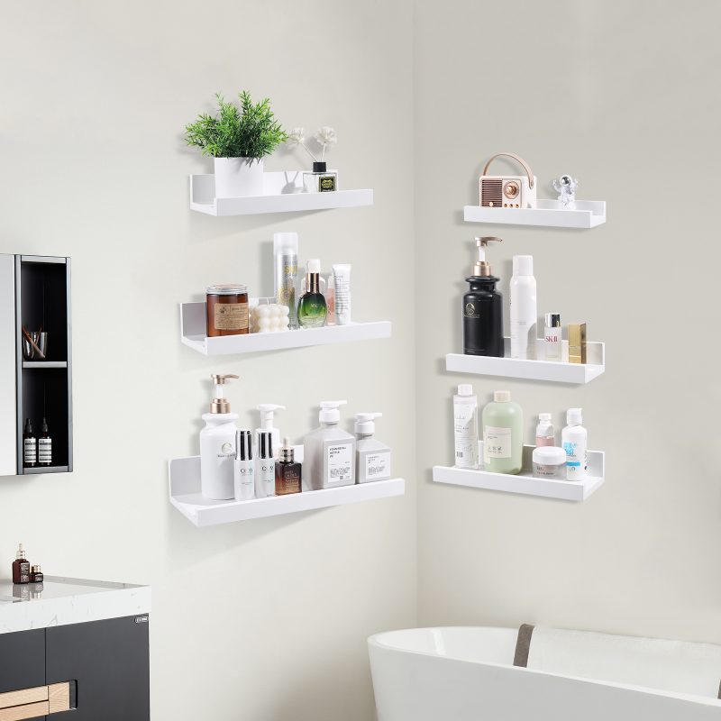 Wandregal Weiß Schwebend Nagel 6er Set Regal